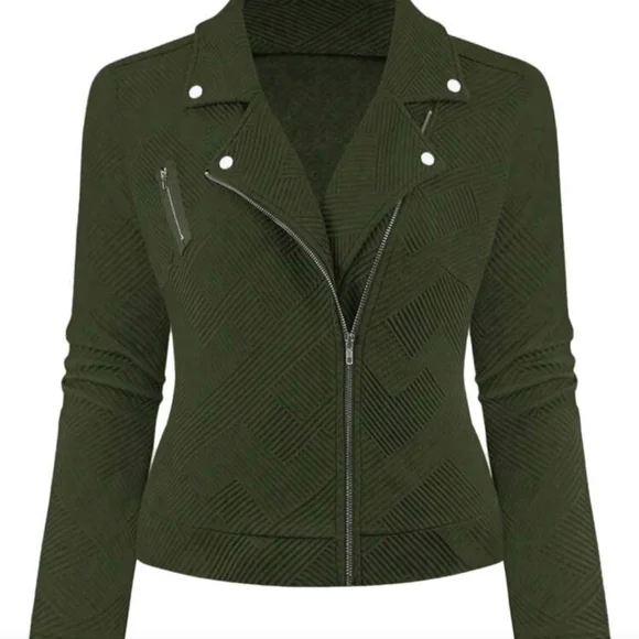 Women's Solid Color Long Sleeve Jacket - Picture 2 of 5